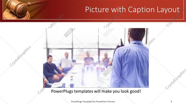 Picture with Caption presentation slide layout
