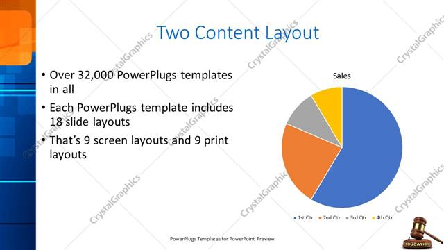 Two Content presentation slide layout