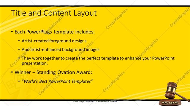Title and Content presentation slide layout