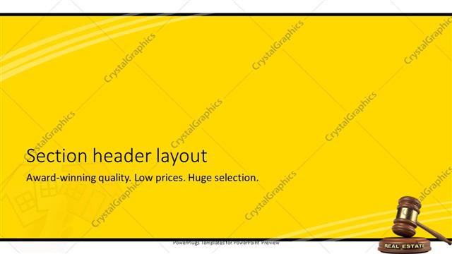 Section Header presentation slide layout