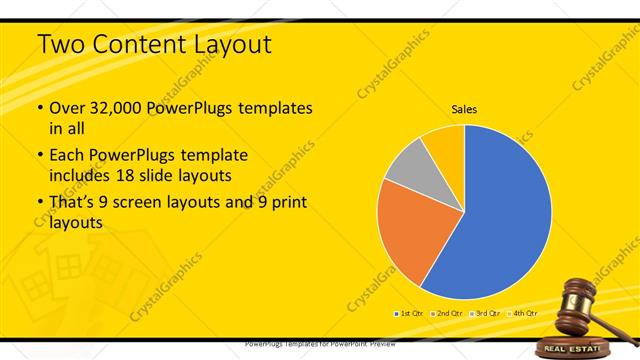 Two Content presentation slide layout
