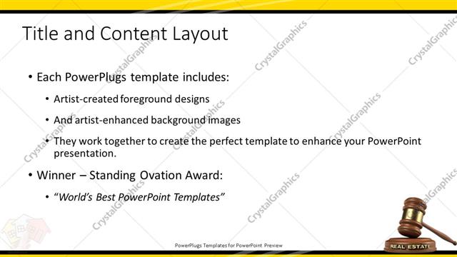 Title and Content presentation slide layout