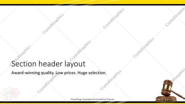 Section Header presentation slide layout