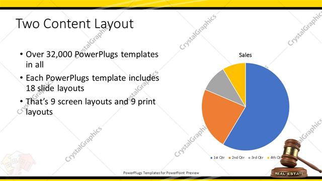 Two Content presentation slide layout