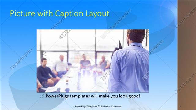 Picture with Caption presentation slide layout