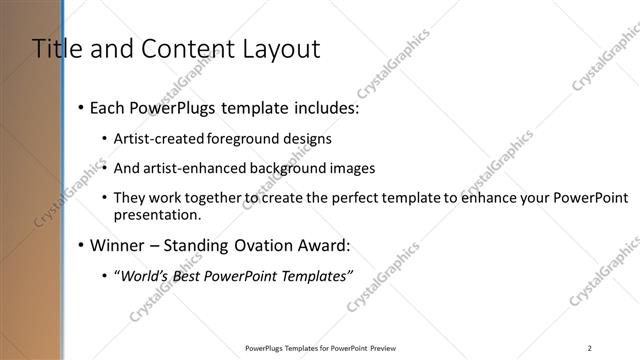 Title and Content presentation slide layout