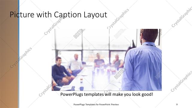 Picture with Caption presentation slide layout