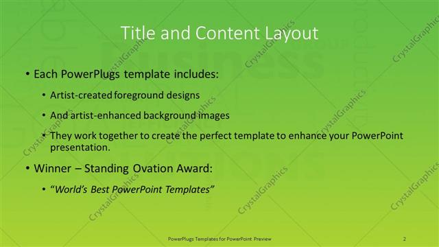 Title and Content presentation slide layout