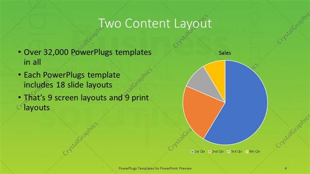 Two Content presentation slide layout