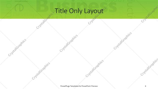 Title Only presentation slide layout