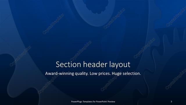 Section Header presentation slide layout