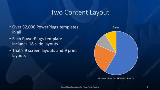 Two Content presentation slide layout
