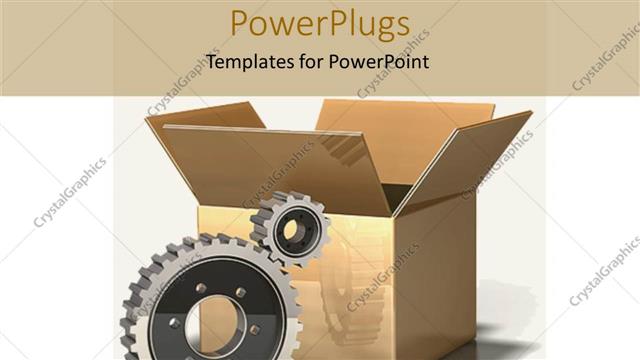  Presentation with manufacturing - Gears and packing box, logistics, manufacturing