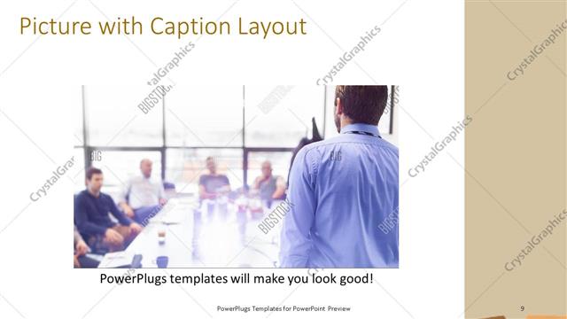 Picture with Caption presentation slide layout