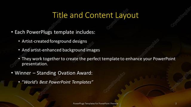 Title and Content presentation slide layout