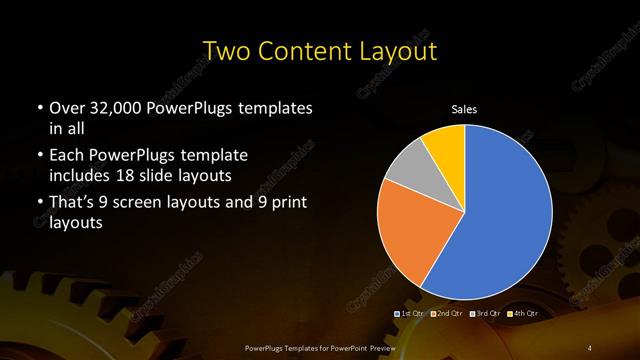 Two Content presentation slide layout