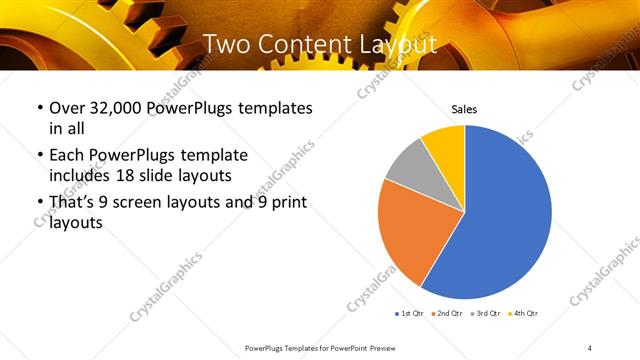 Two Content presentation slide layout