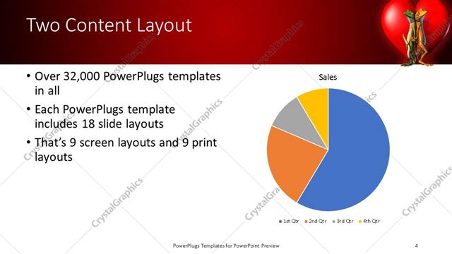 Two Content presentation slide layout