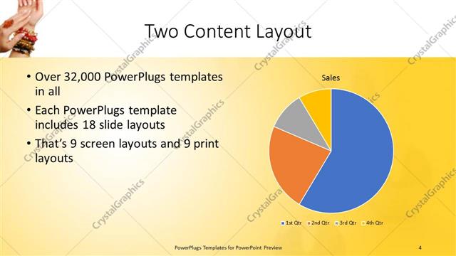 Two Content presentation slide layout