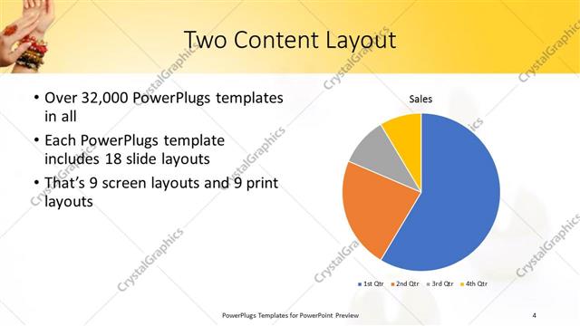 Two Content presentation slide layout