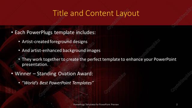 Title and Content presentation slide layout
