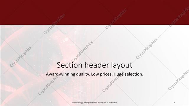 Section Header presentation slide layout