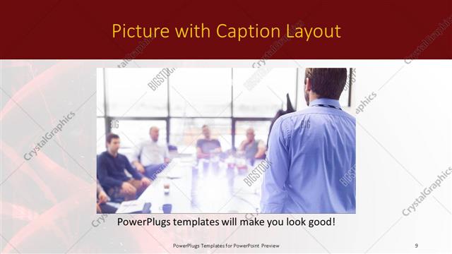 Picture with Caption presentation slide layout