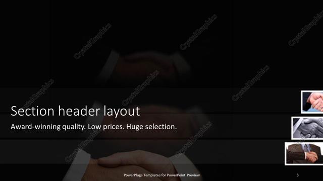 Section Header presentation slide layout