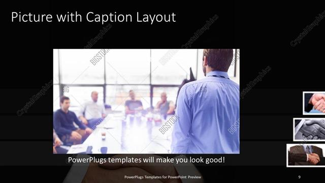 Picture with Caption presentation slide layout
