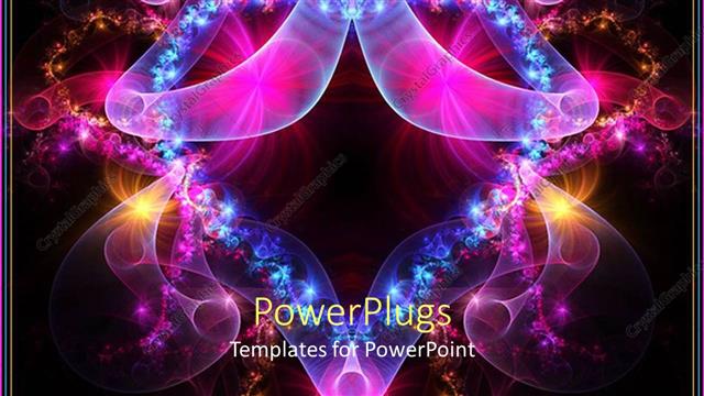  Presentation with patterns - Geometric patterns with colorful lines glowing