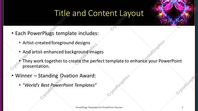 Title and Content presentation slide layout