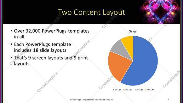 Two Content presentation slide layout