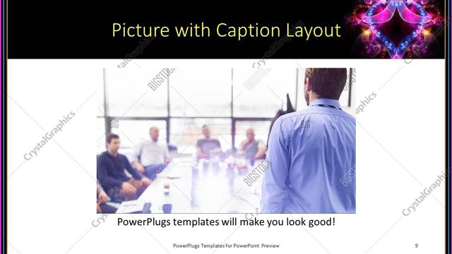 Picture with Caption presentation slide layout