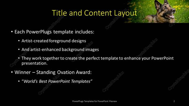 Title and Content presentation slide layout