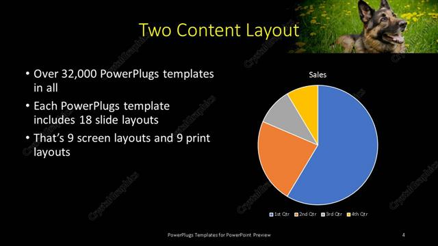 Two Content presentation slide layout