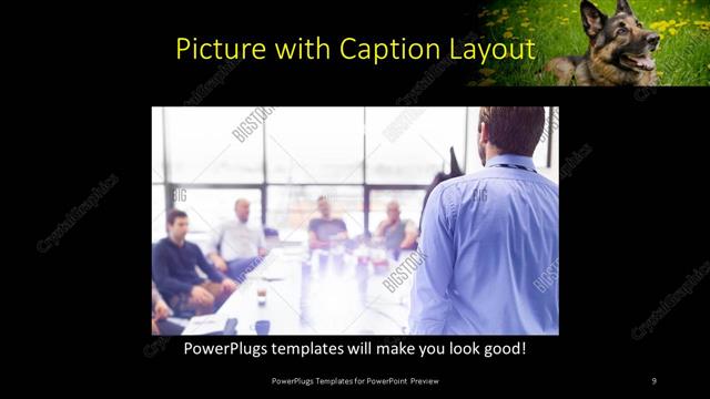 Picture with Caption presentation slide layout