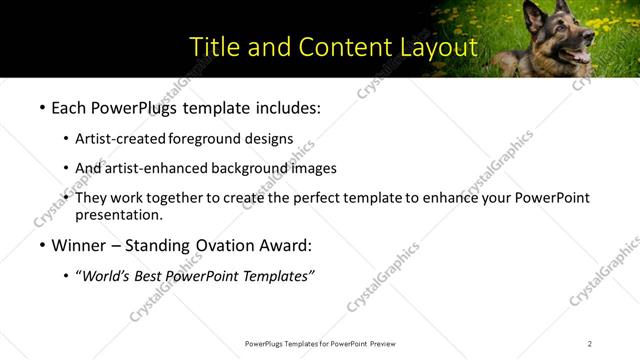 Title and Content presentation slide layout