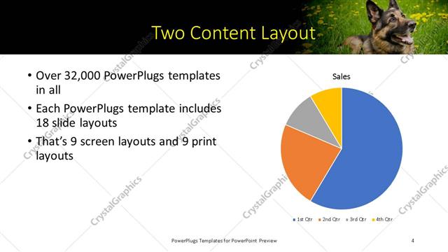 Two Content presentation slide layout