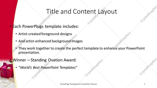 Title and Content presentation slide layout