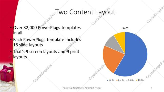 Two Content presentation slide layout
