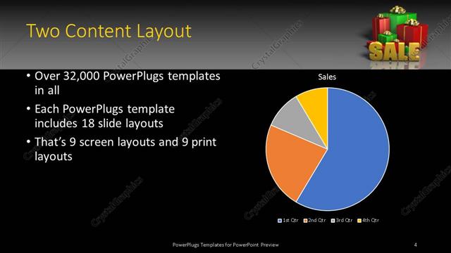 Two Content presentation slide layout