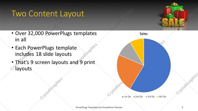 Two Content presentation slide layout