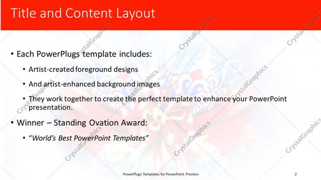 Title and Content presentation slide layout
