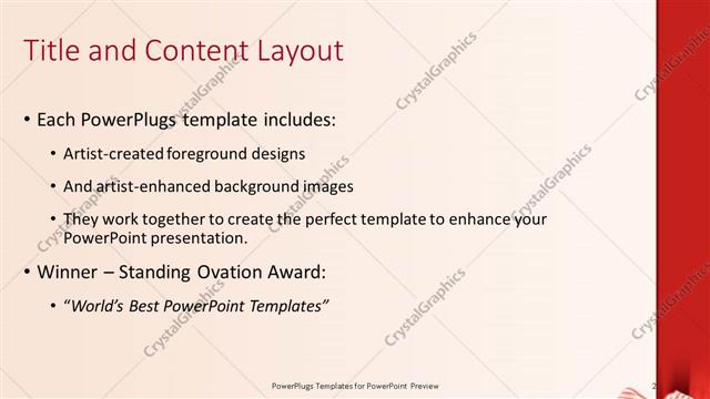 Title and Content presentation slide layout