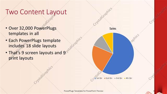 Two Content presentation slide layout