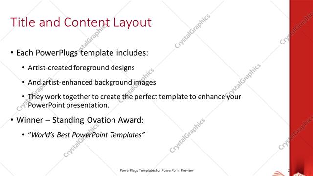 Title and Content presentation slide layout
