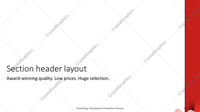 Section Header presentation slide layout