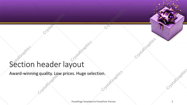 Section Header presentation slide layout