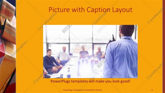 Picture with Caption presentation slide layout