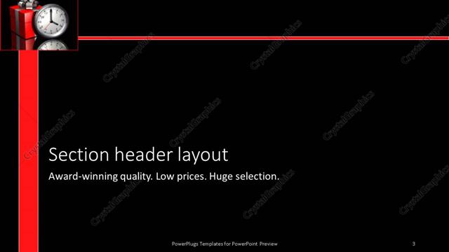 Section Header presentation slide layout